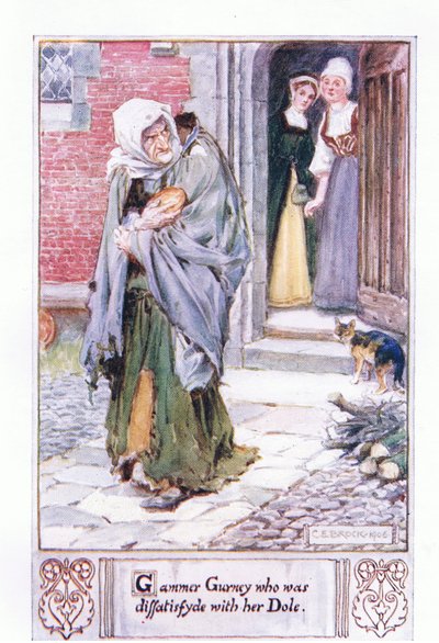 Gammer Gurney who was dissatisfied with her dole by Charles Edmund Brock